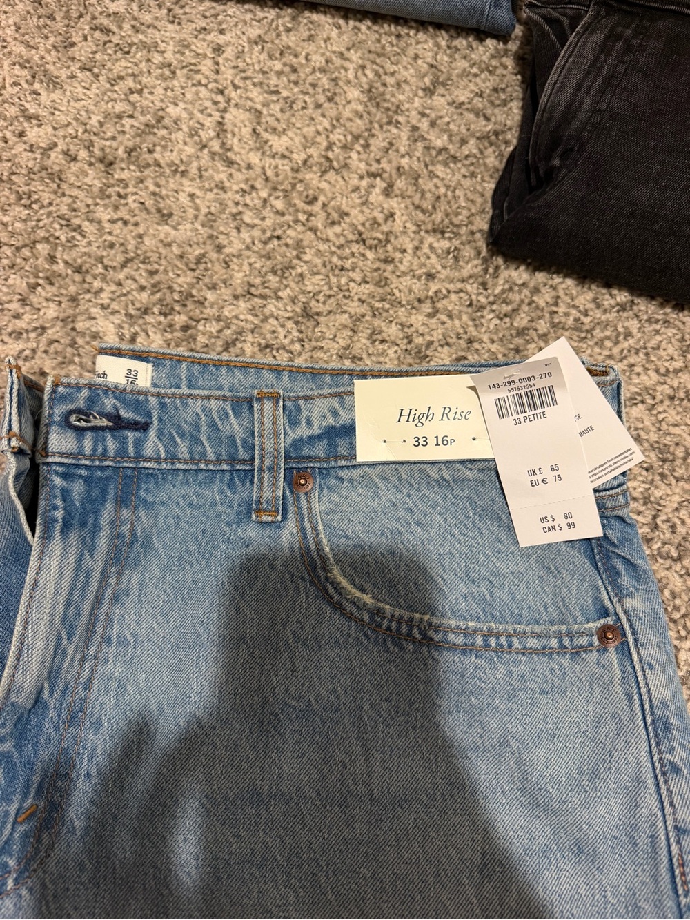 High Rise Light Blue MIDI skirt women’s Jeans - Abercrombie and fitch